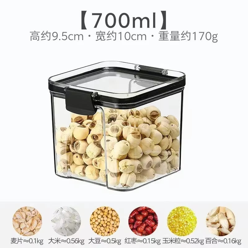 460-1800Ml Sets Stackable Kitchen Sealed Jar Plastic Food Storage Box Multigrain Tank Bottle Dried Fruit Tea Storage Containers