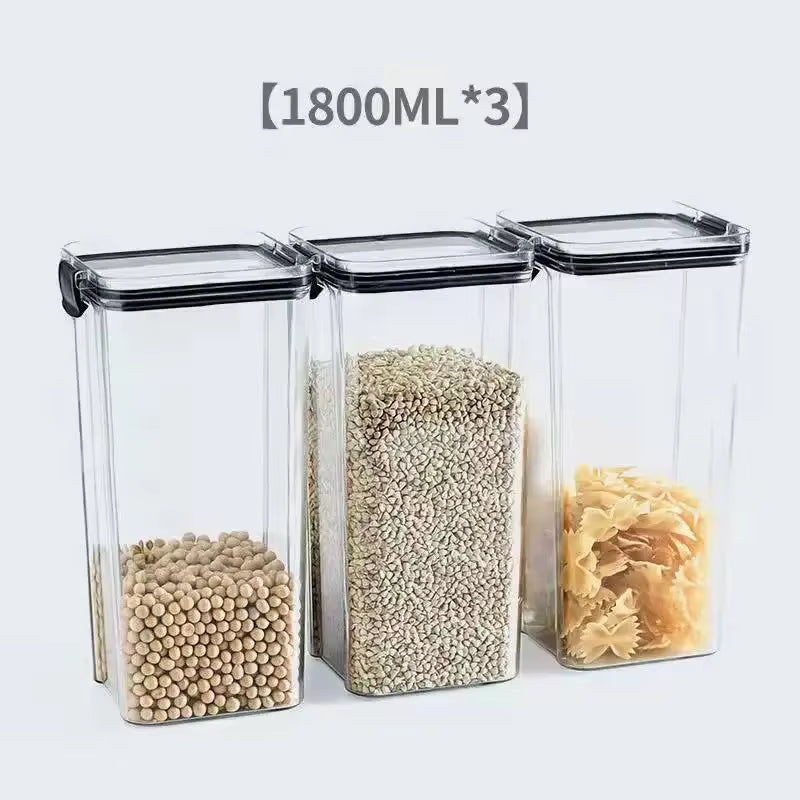 460-1800Ml Sets Stackable Kitchen Sealed Jar Plastic Food Storage Box Multigrain Tank Bottle Dried Fruit Tea Storage Containers