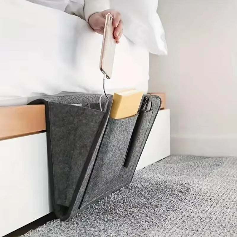 Bedside Hanging Storage Bag Mobile Phone Remote Control Tissue Storage Box Bedside Book Hanging Bag Sundry Household Items