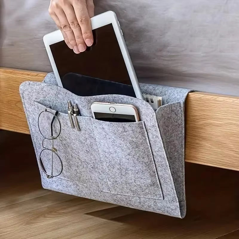 Bedside Hanging Storage Bag Mobile Phone Remote Control Tissue Storage Box Bedside Book Hanging Bag Sundry Household Items