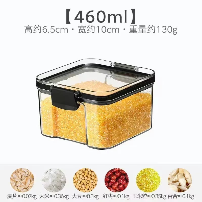 460-1800Ml Sets Stackable Kitchen Sealed Jar Plastic Food Storage Box Multigrain Tank Bottle Dried Fruit Tea Storage Containers