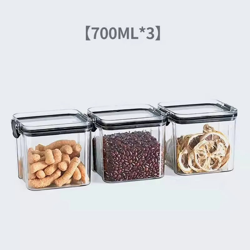 460-1800Ml Sets Stackable Kitchen Sealed Jar Plastic Food Storage Box Multigrain Tank Bottle Dried Fruit Tea Storage Containers