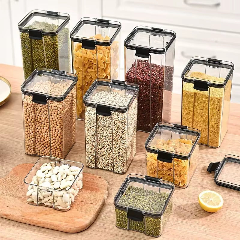 460-1800Ml Sets Stackable Kitchen Sealed Jar Plastic Food Storage Box Multigrain Tank Bottle Dried Fruit Tea Storage Containers