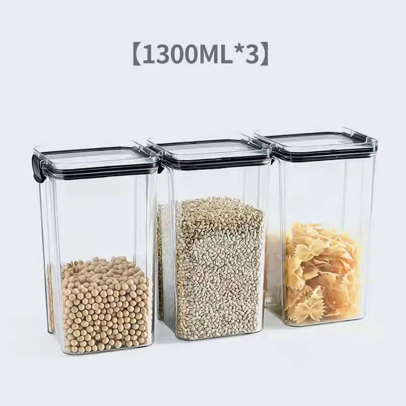 460-1800Ml Sets Stackable Kitchen Sealed Jar Plastic Food Storage Box Multigrain Tank Bottle Dried Fruit Tea Storage Containers