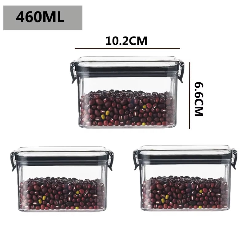 460-1800Ml Sets Stackable Kitchen Sealed Jar Plastic Food Storage Box Multigrain Tank Bottle Dried Fruit Tea Storage Containers