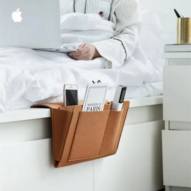 Bedside Hanging Storage Bag Mobile Phone Remote Control Tissue Storage Box Bedside Book Hanging Bag Sundry Household Items